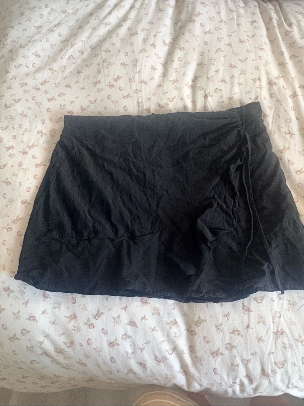 Black Tiered Mini Skort